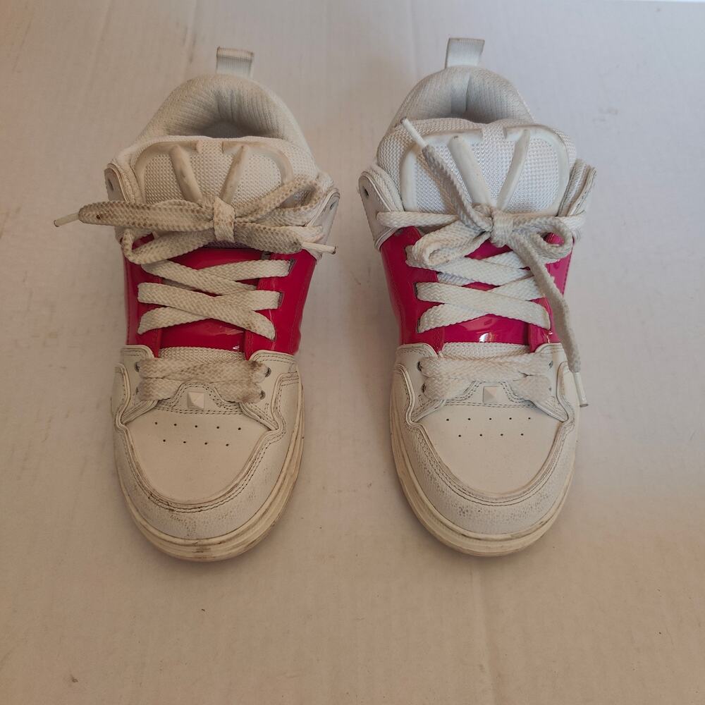 VALENTINO GARAVANI Womens Open Skate Paneled Sneakers White/Pink size EU 38 US 8